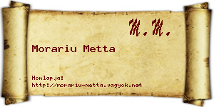 Morariu Metta névjegykártya